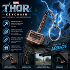 Legendary Thor Hammer Metal Keychain