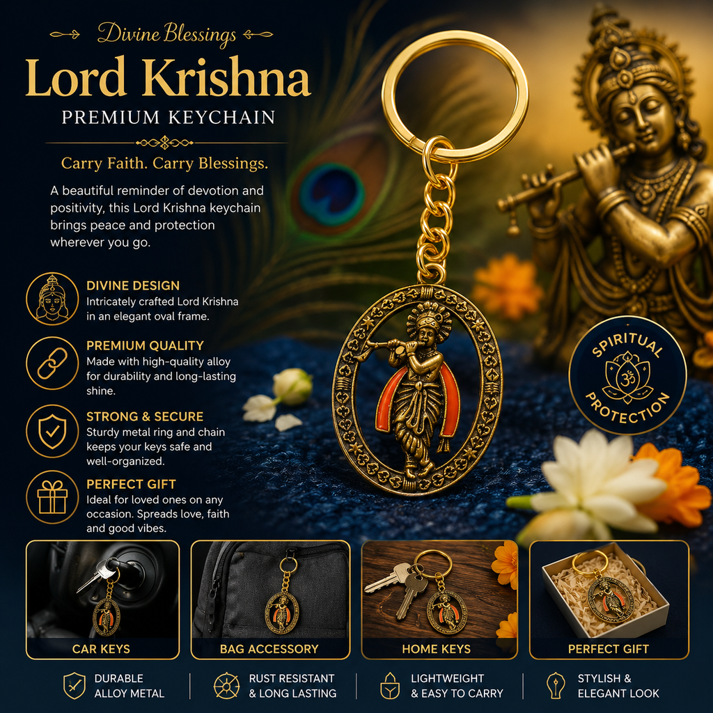 Lord Krishna Traditional Decorative Keychain