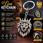 Stylish Metal Lion Head Keychain