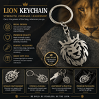 Stylish Metal Lion Head Keychain