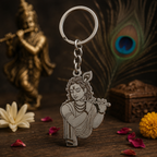 Lord Krishna Premium Metal Keychain