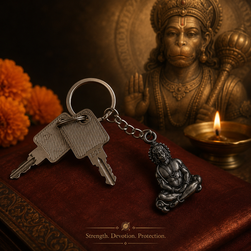 Hanuman Ji Premium Metal Keychain