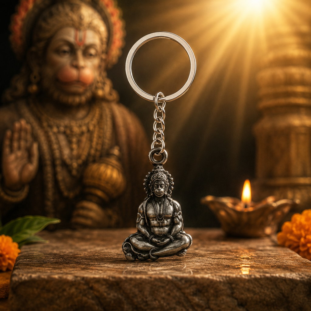 Hanuman Ji Premium Metal Keychain