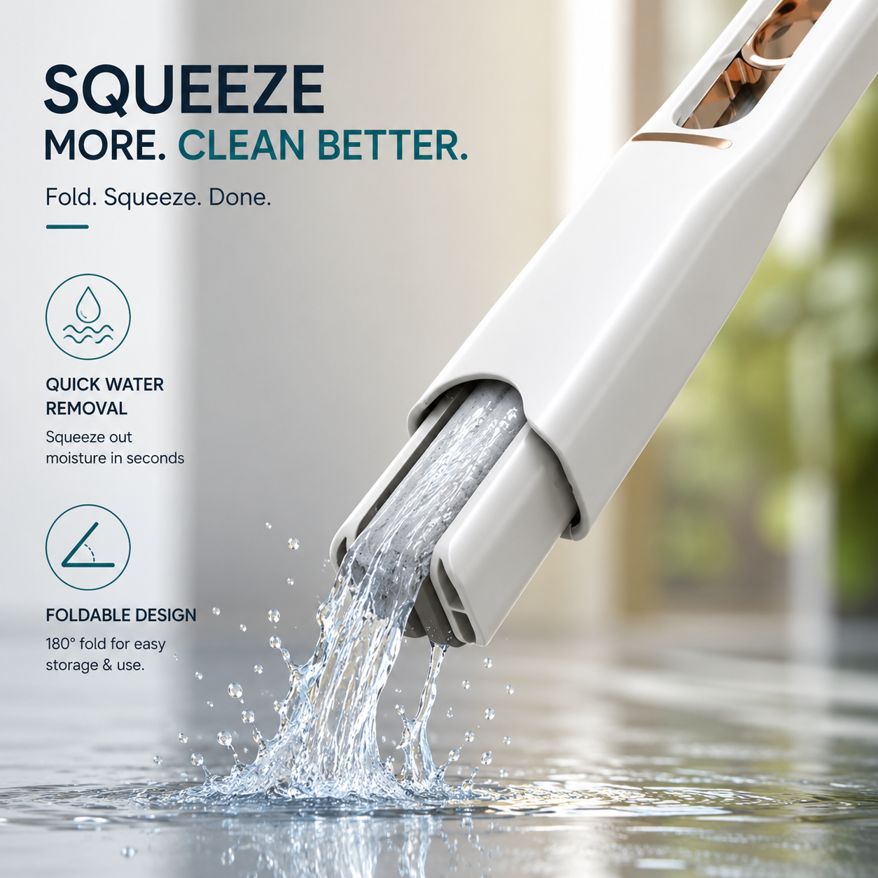 Portable Self-Squeeze Mini Mop