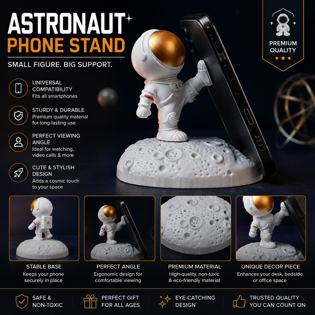 Astronaut Space-Themed Mobile Stand