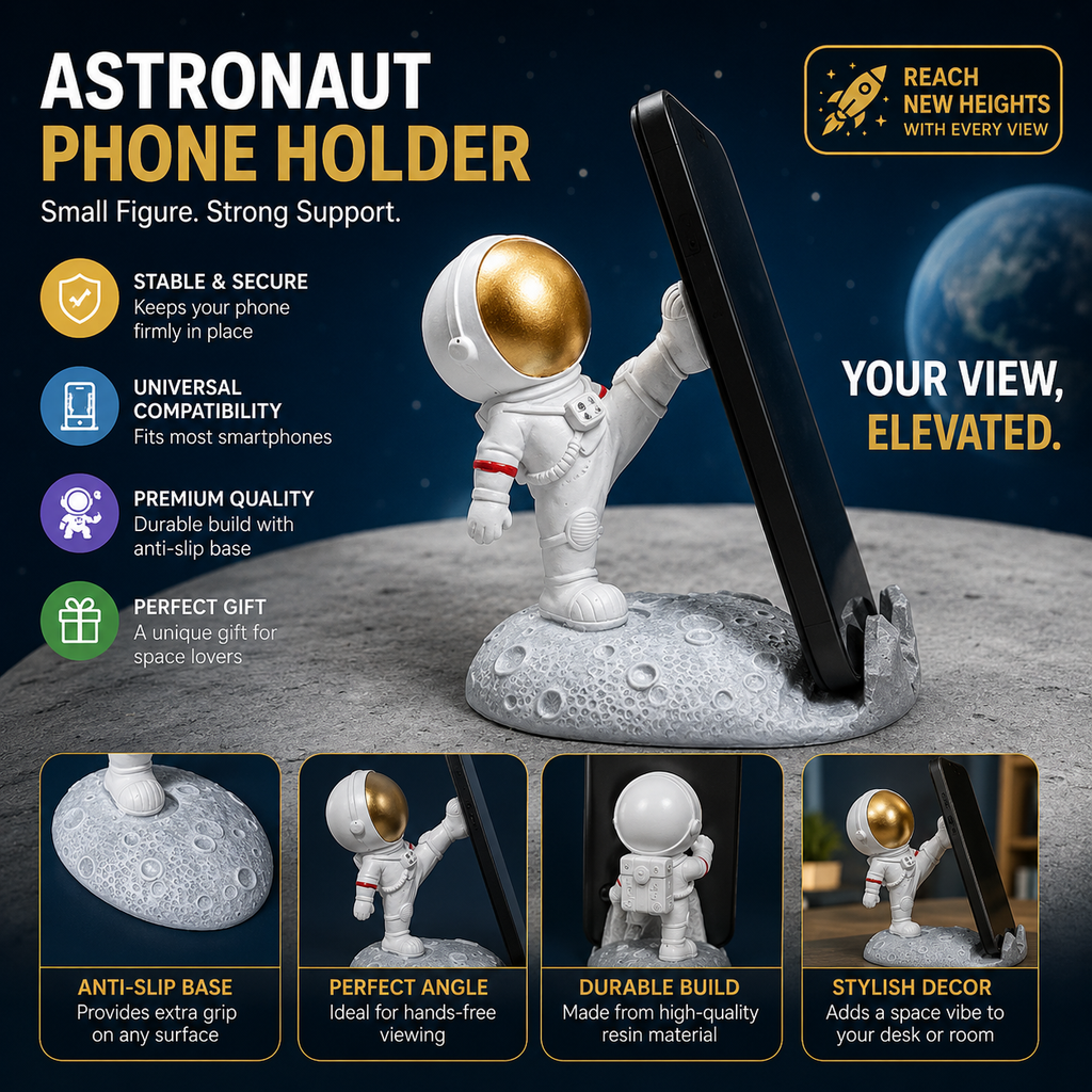 Astronaut Space-Themed Mobile Stand