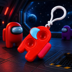 Among Us Pop-It Fidget Keychain.