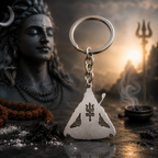 Lord Shiva Trishul Metal Keychain